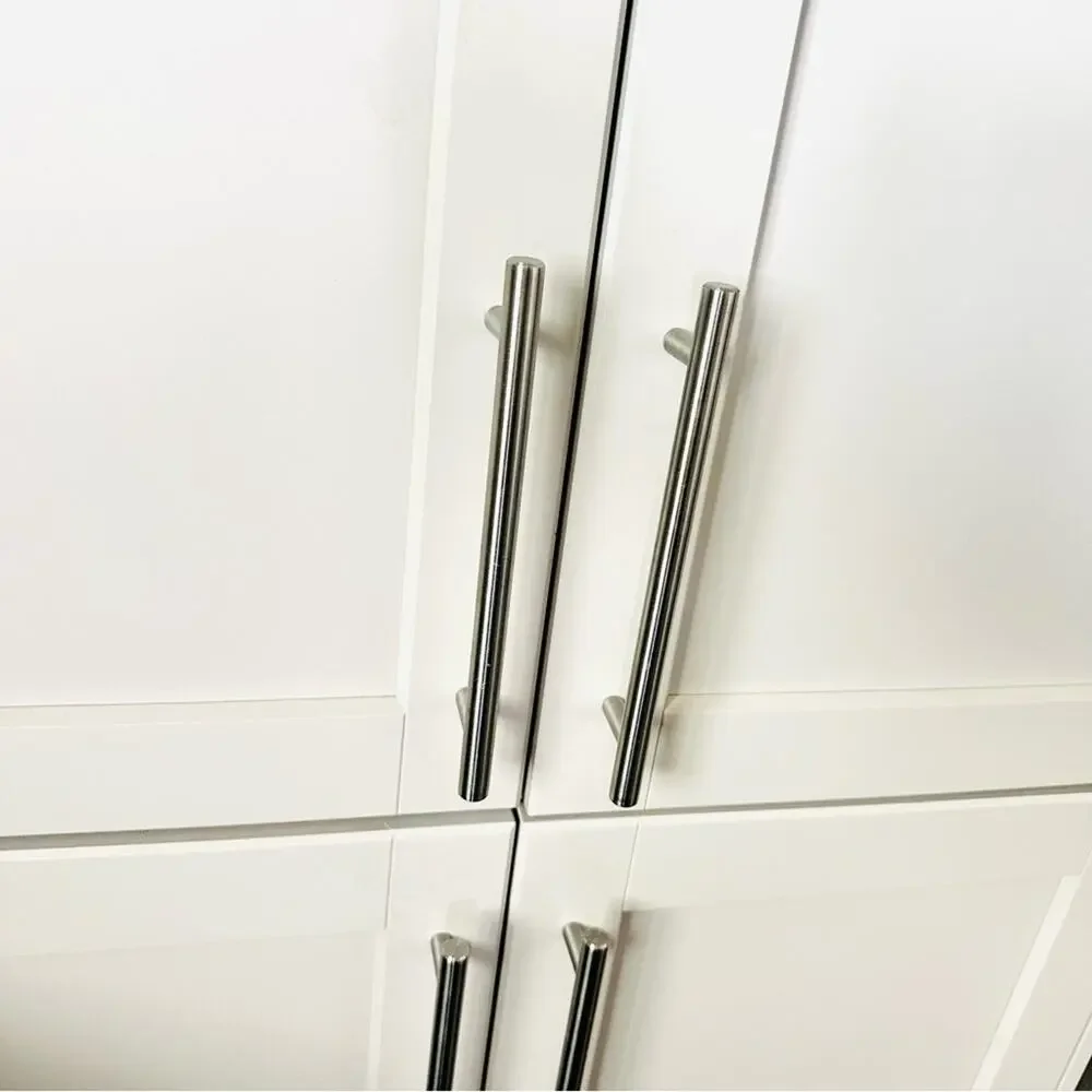 10 Brushed Silver Stainless Steel Cabinet Drawer Pulls Handles T Bar Hardware